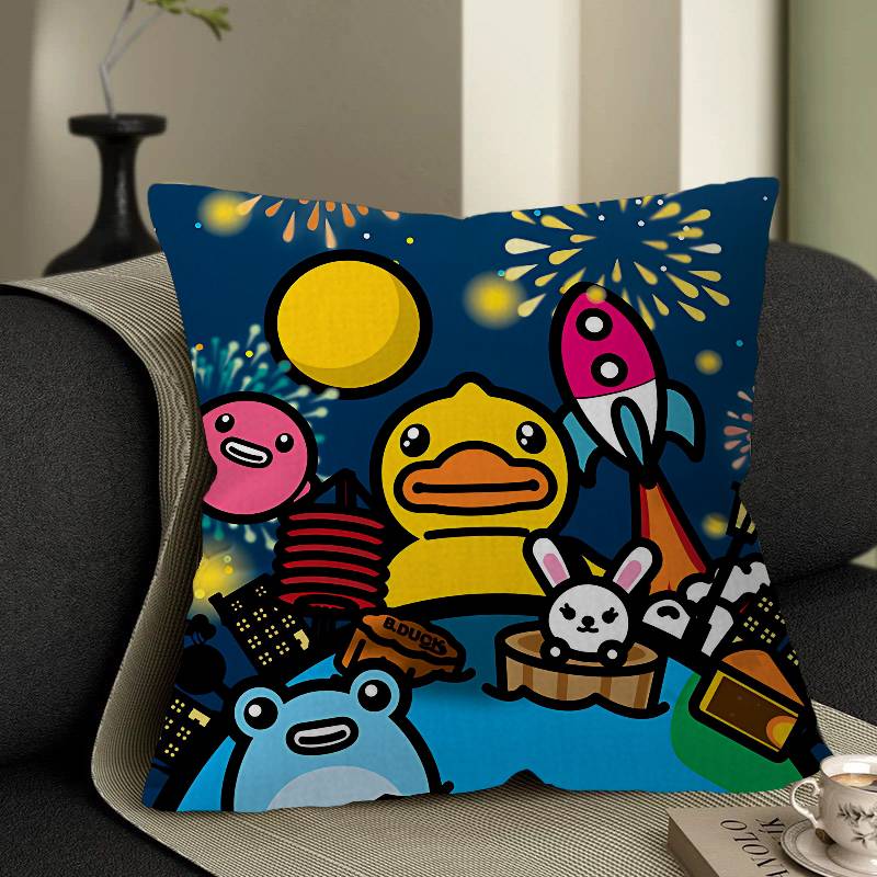 B-B Duck Anime Personalized Pillow Cover Kids Bedroom Wild Party Decor Pillowcase Kid Birthday Shower Gift