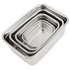 4Pcs Stainless Steel Food Containers with Leakproof Lids Rectangle Food Storage Box