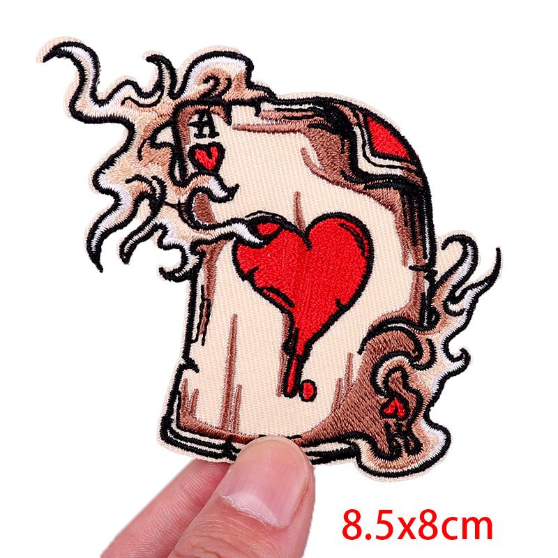Cartoon /Band Aid Love Embroidery Patch Jeans Sewing Applique Iron On Patches For Clothing Rainbow Letter Patches On Clothes Diy 