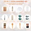 Sushi Making Kit, 20 In 1 Bazooka Roller Kit with Chef’s Knife, Bamboo Mats, Rice Mold, Temaki Sushi Mats, Rice Paddle, Spreader