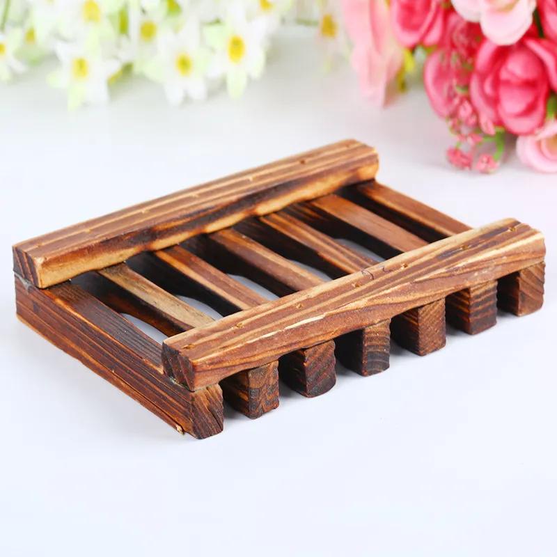 Natural Wood Soap Holder Bathroom Soaps Dish Shower Storage Support Multi-purpose Kitchen Sponge Rag Container Shelf FMT2050