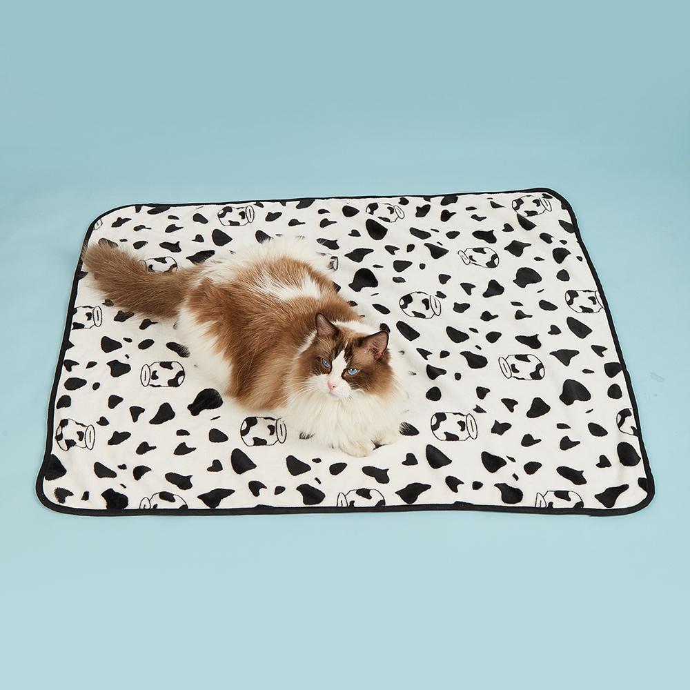 Cartoon Print Soft Cozy Cat Bed Mat Blanket Winter Warm Mattress Pet Sofa Cushion Kitten Puppy Travel Sleeping Mats Accessories