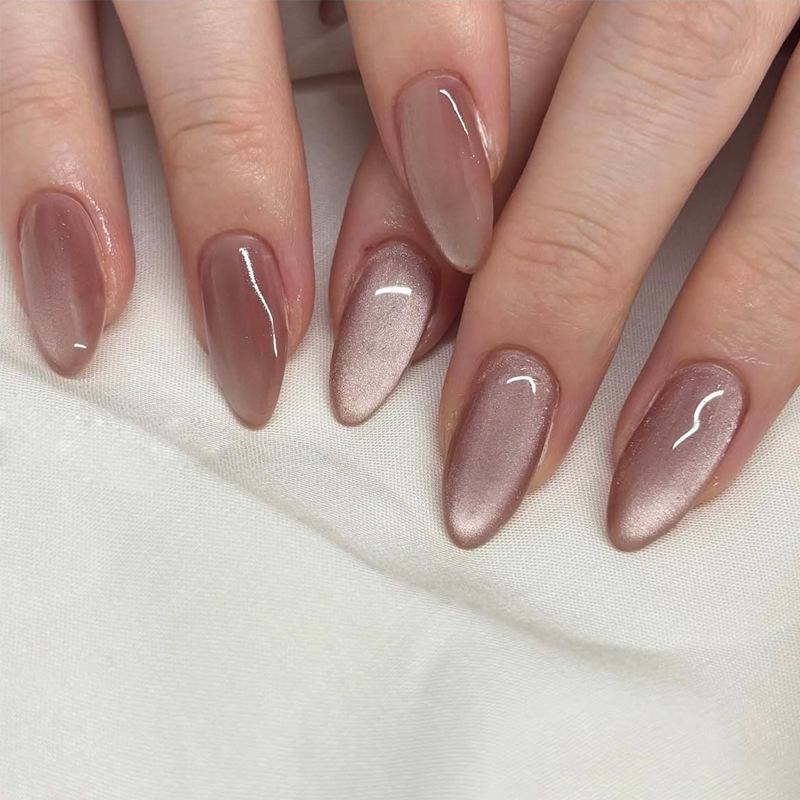 Long Wear Flash Color Diamond Bow False Nails - European & American Style