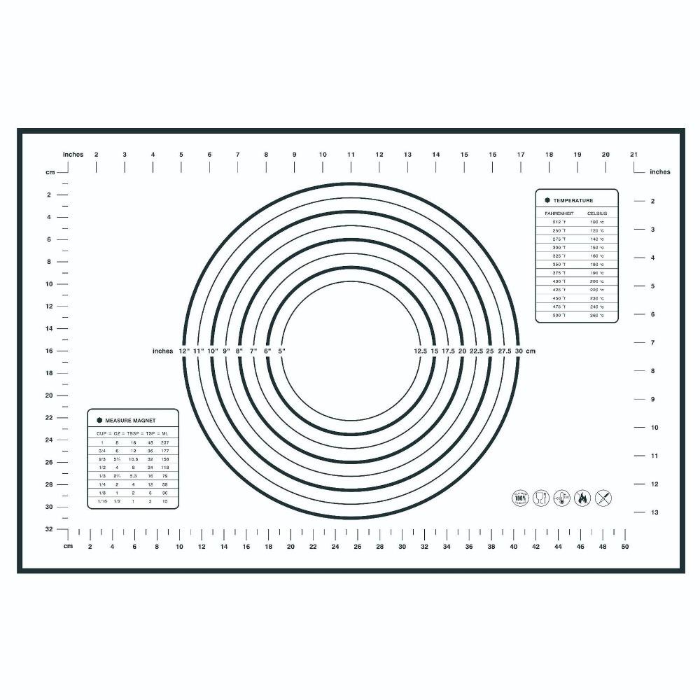 Kneading Dough Mat Silicone Baking Mat Pizza Cake Dough Maker Pastry Kitchen Cooking Grill Gadgets Bakeware Table Mats Pad Sheet
