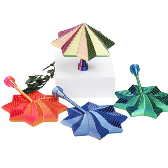 Printed Expanded Fidget Star with Handle Fractal Octagon Sensory Toy
