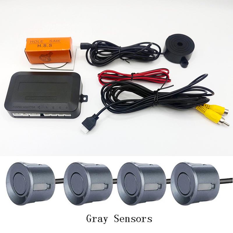 Video Parking Sensor Kit Car Reverse Backup Radar Assistance Auto Monitor Digital Display forMonitor Camera System