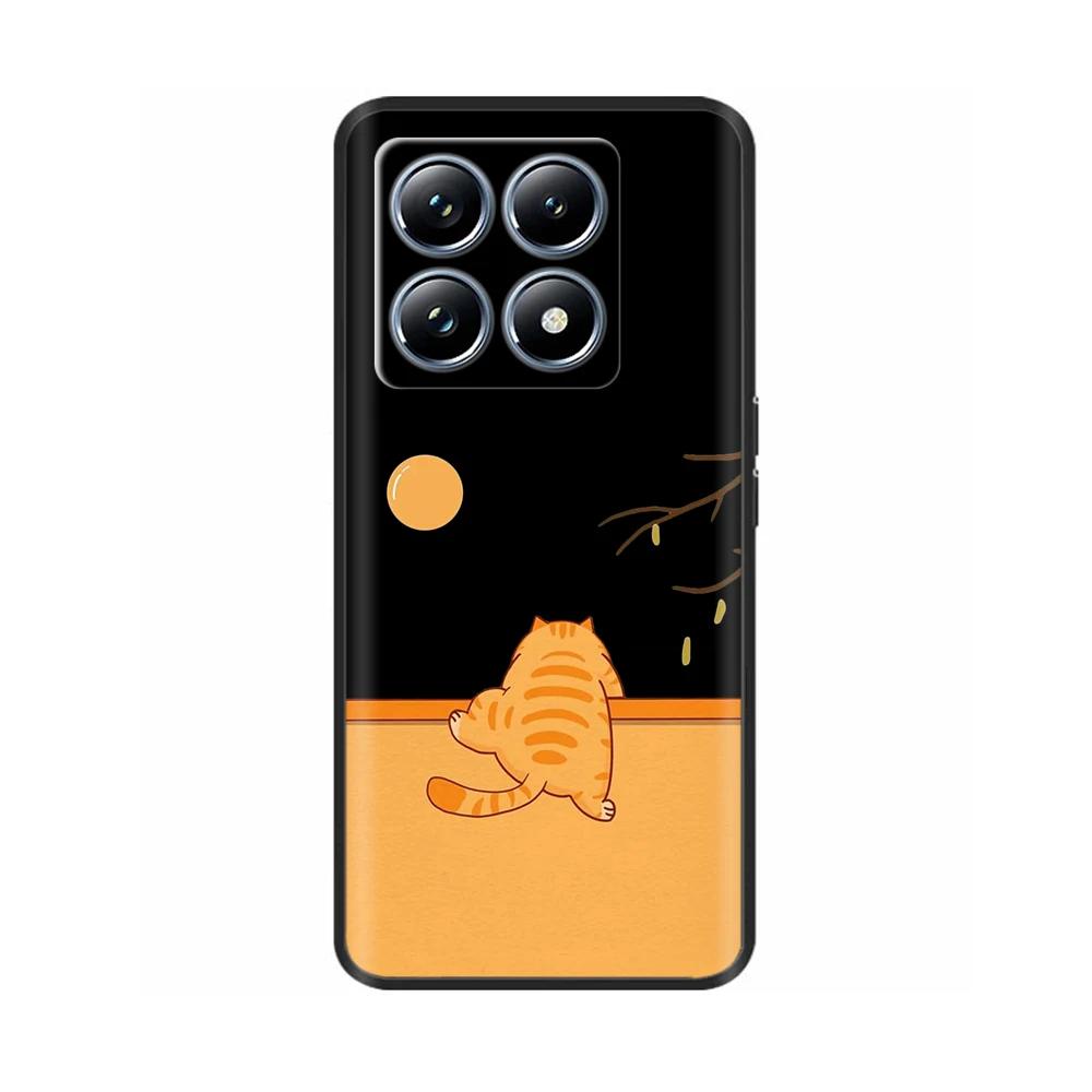 For Xiaomi Mi 14T Pro Case Soft Liquid Silicone Protection Back Cover for Xiaomi 14T Pro Mi14T 5G Cases Painted Cartoon Fundas