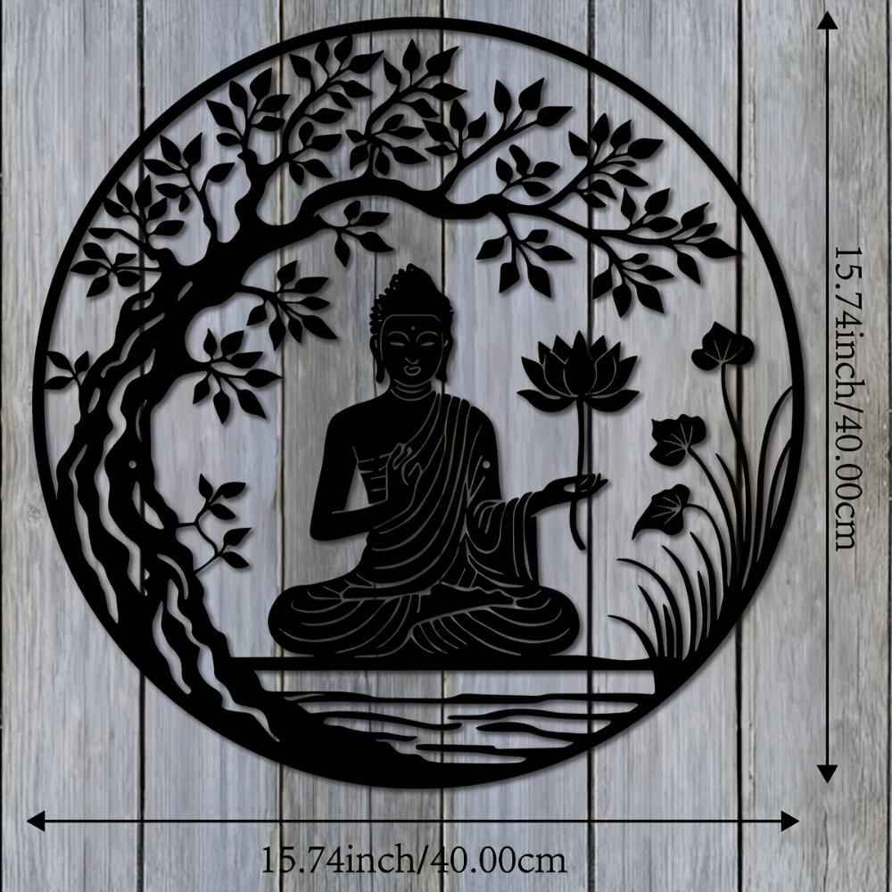 Albero Bodhi di Loto Arte da Parete in Metallo Scultura Zen Decorazione per la Casa Regalo per le Feste
