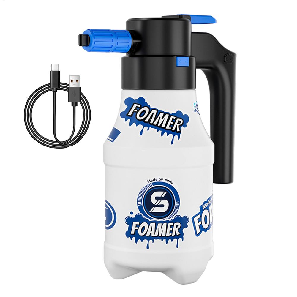 1.5L Electric Foam Sprayer Car Wash Foam Cannon Pump Sprayer Electric Auto Foam Generator Handheld Vehicle Washing Sprayer