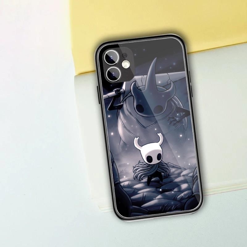 

Чехол для телефона Hollow Knight для IPhone 13 12 11 XS X 8 7 6 Plus Mini Pro Max SE 2022, черный ПК, стеклянный чехол из ТПУ для телефона iPhone 11