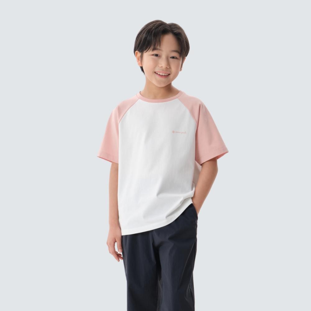 SNOWPEAK Kids Aerocool Color-block Short-sleeve T-shirt Light Pink (S25MKFTS96)