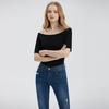 Fashion off-Shoulder T-shirt for Women 2025 New Arrival Summer Inner Match Sexy Elegant Slim Looking Tops Bottoming Shirt Fashion
