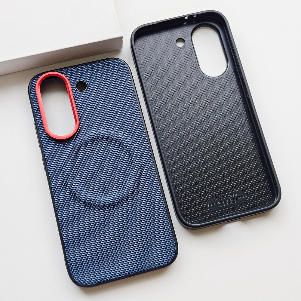 Business Solid Color Techwoven Fabric Magnetic Case for Poco X8 Pro Max Redmi Turbo 5 Max Slim for Magsafe Wireless Charge Cover