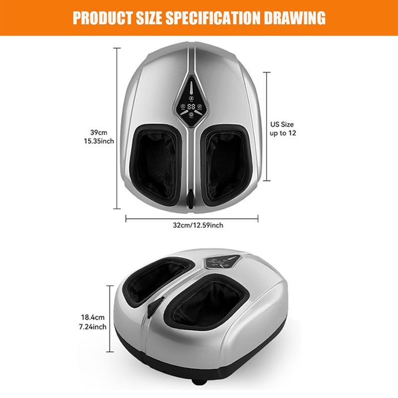 Electric Foot Massage Machine Kneading Air Compression Foot Massager with Heating Vibration Relax Foot Household Gift