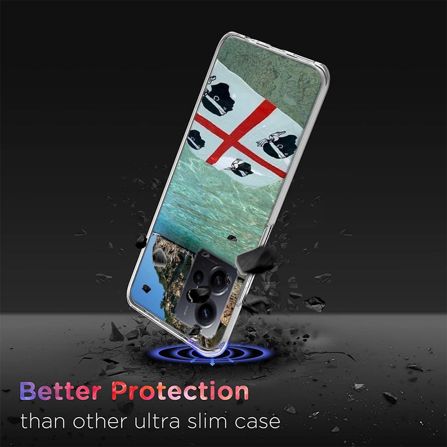 Flag of Sardinia Phone Case For Redmi Note 14 15 Pro 5G 13 12 Pro Plus 11 11T 11E 11S 10 Pro 10S 9 9S Cover Cell Clear TPU Capa