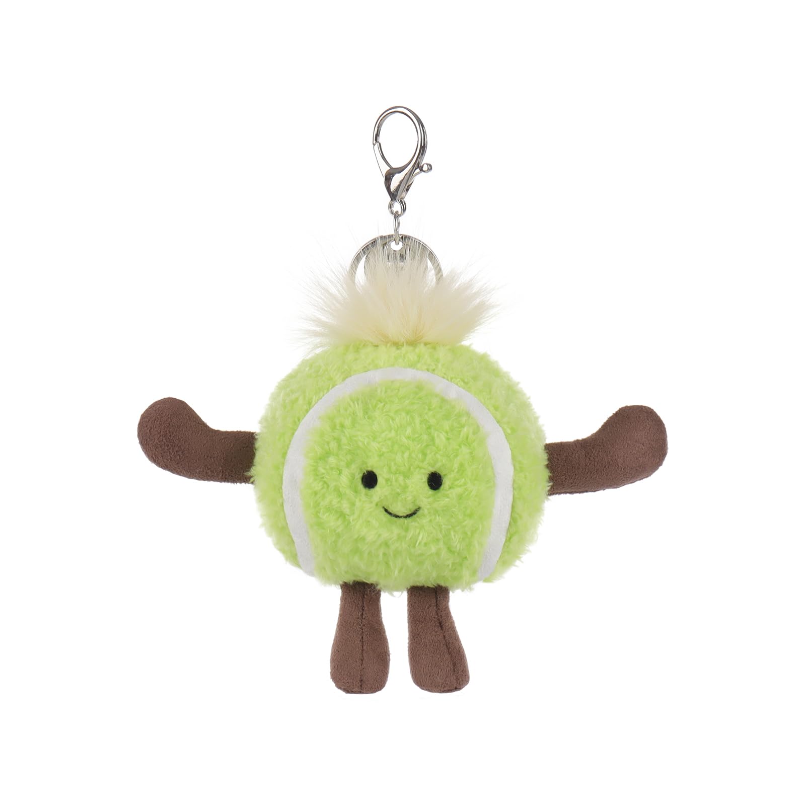 

Apricot Lamb Tennis Cute Soft Keychain Plush Perfect for Boys and Fits Kids Backpacks and 8cm Toy, Girls, Purses, зелёный