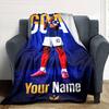 Mbappé Personalized Text Blanket Throw Customizable Blanket Warmthful Decor Versatile for Couch Chair Living Room Home Decor Four Seasons Multipurpose