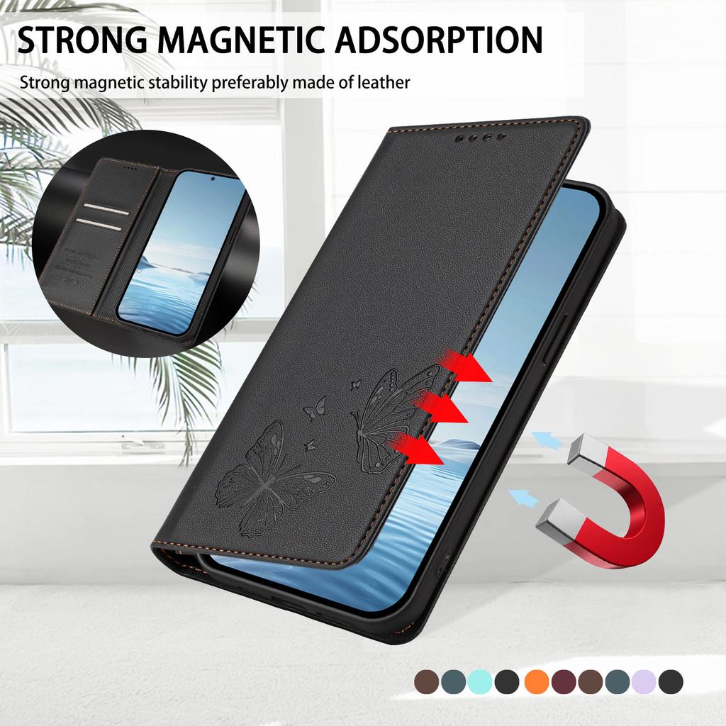 Leather Magnetic Flip Wallet Case with Card Slot Phone Cover for Xiaomi POCO C85 C71 C65 C61 C55 C51 C50 C40