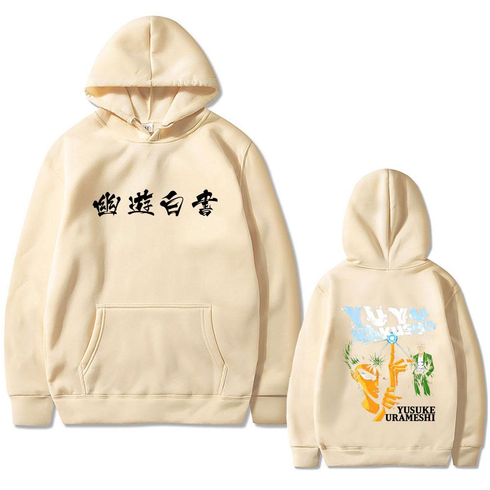 Anime YuYu Hakusho Urameshi Yuusuke Hoodie Unisex Clothing Cartoon Oversized Pullover Hoodies Male Fashion Hooded Tracksuit