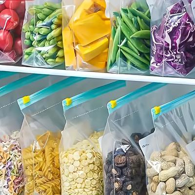 10-45pcs Fresh-keeping Storage Bags Zipper Sealed Food Bags for Fruits Grains Vegetables Meat Leakproof Freezer Storage Access