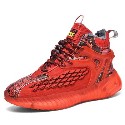 Herenschoenen Winter Voeg Kasjmier Warme Katoen Hardloopschoenen Vrije Tijd Sport Hoge Sneakers