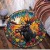 Animal Circular Rug - Office Decorative Carpet For Living Room Bedroom Door Mat Floor Rug Computer Chair Area Rug