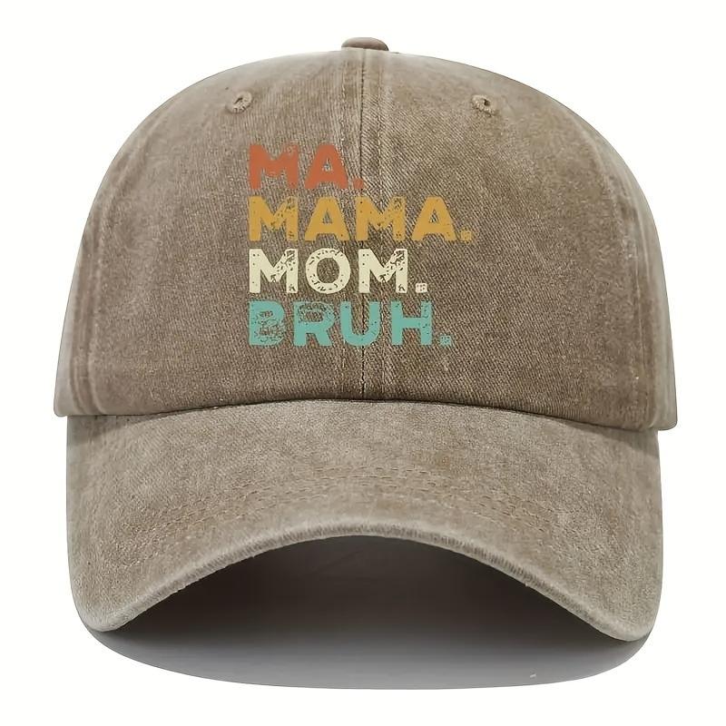 Unisex casual, simple, versatile, trendy printed letters BRUH baseball cap