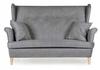 Ari Scandinavian Wing Sofa, Non-folding, Family Meble, Grey Velvet
