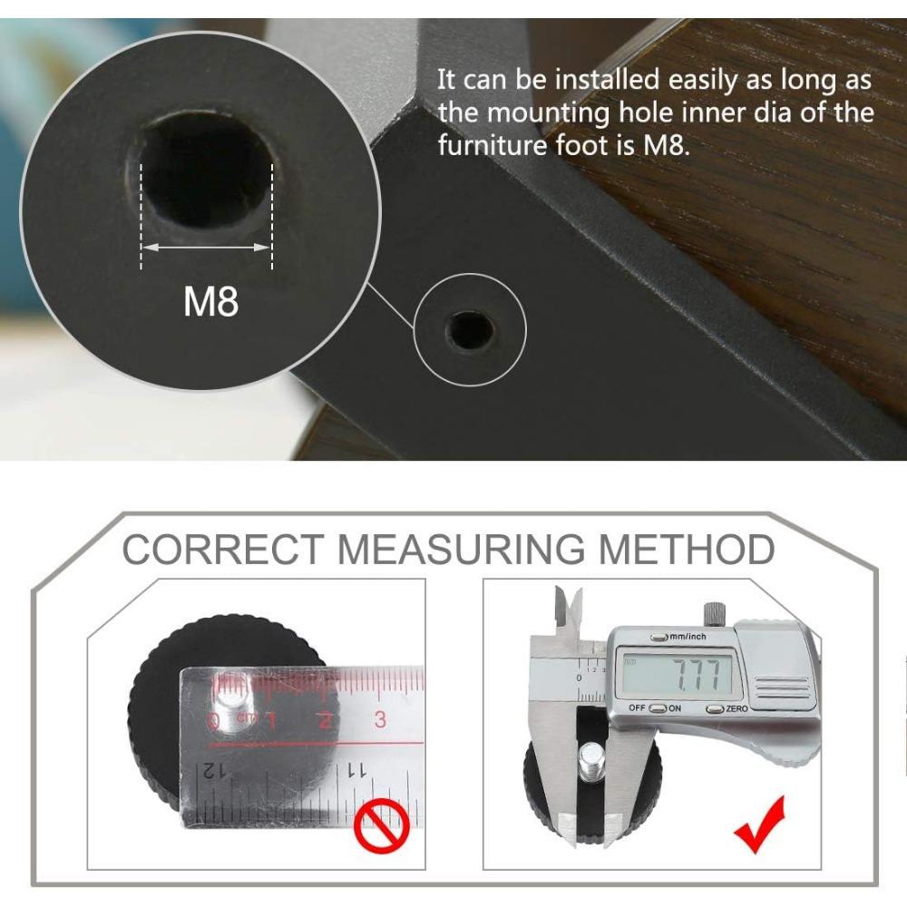 16pcs Set Leveling Feet Adjustable Leveler Floor Protector for House Furniture Chair Table Cabinet Leg 4 Pack