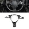 For Porsche Cayenne 2011-2017 Panamera 2010-2016 ABS Carbon Fiber Grain Car Accessories Steering Wheel Panel Frame Cover Trim