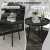 Outdoor side table. Garden table. Round patio table. Steel. 40 x 50 cm (diameter x height). Black
