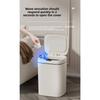 Smart Trash Can, Silent Closure - Anti Odor, Multiple Capacity Options - Requires AA Battery Power (excluding Battery),