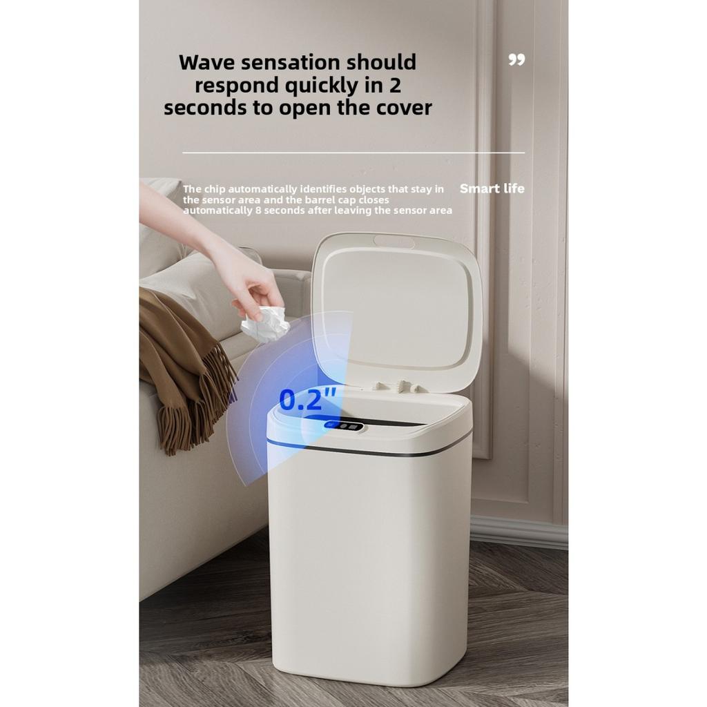 Smart Trash Can, Silent Closure - Anti Odor, Multiple Capacity Options - Requires AA Battery Power (excluding Battery),
