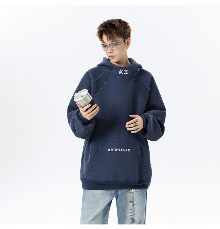 2025 Spring/Autumn Men's Embroidered Hooded Sweatshirt: Loose, Lazy Style Jacket