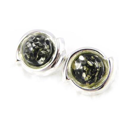 [H5235] - Brincos de prata 'Inspiration' em âmbar