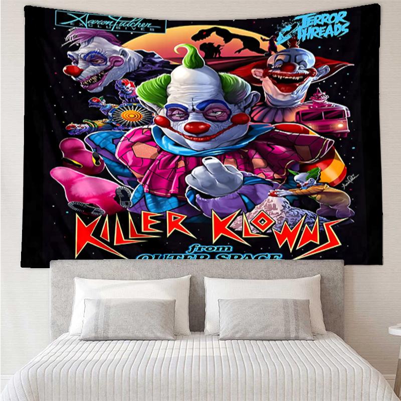 Clown Horror Tapestry Hanging for Bedroom,Livingroom, Playroom,Decor Art Room Wall Tapestry Holiday and Birthday Gifts