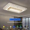 2025 Modern Rectangular Crystal Ceiling Light for Living Room, Bedroom, or Restaurant