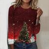 2025 Herbst & Winter Damen Neues Lässiges Rundhals Langarm Oberteil 3D Weihnachtsmuster Ideales Halloween Weihnachtsgeschenk