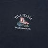 Fila Heritage Fashion Classic Casual Comfortable Quick-Dry Short Sleeve T-Shirt Men Tops Cigarette-Blue F11M628133FDB