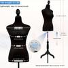 White and Black Half Body Mannequin: Perfect for Fabric Display, Model Display, and Clothing Store Use