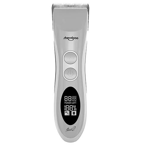 Shernbao CAC-878 Professional Cordless Low Noise Pet Clipper High Torque 6000RPM Dog Grooming LCD Display (Silver,22.2x9x9.5) серебряный
