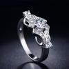 Elegant Women Round Cut Luxurious Crystal Ring For Wedding And Engagement