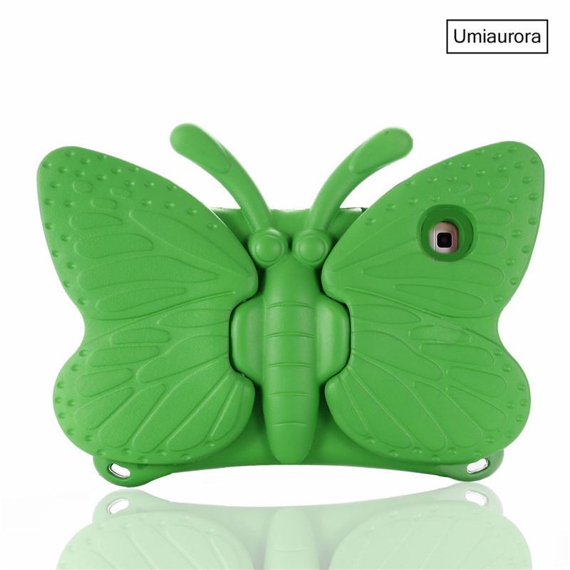 Custodia ammortizzante in EVA a forma di farfalla 3D per iPad 7a 8a 9a 10,2 pollici Mini 5 6 9,7 Air 2 3 4 10,9 Pro 11 Copertura per tablet per bambini