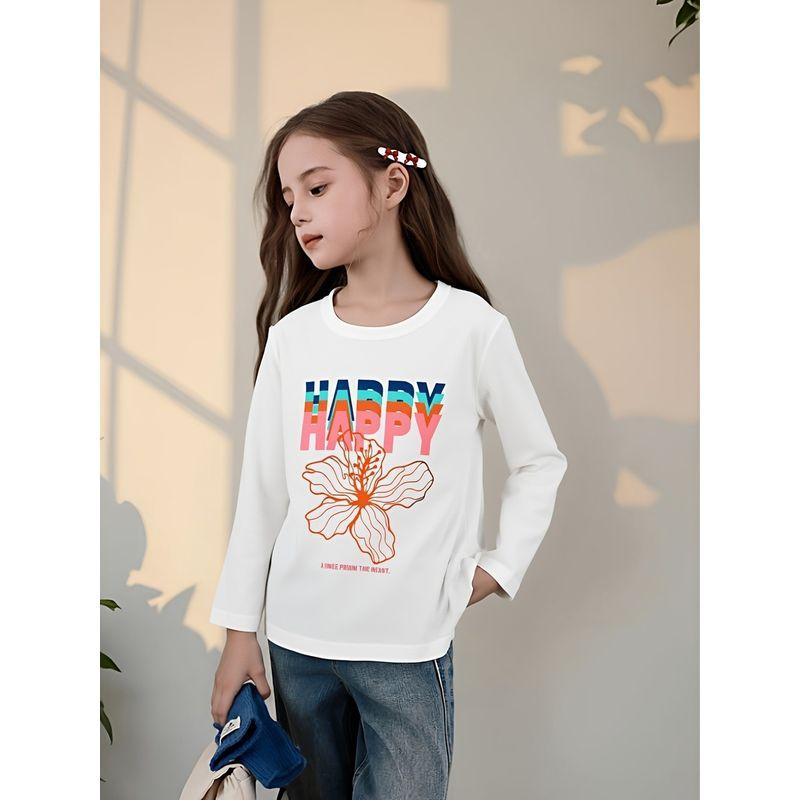 27Home Brand Children's Clothing Pure Cotton Printed Long-Sleeved T-Shirt Spring New Style 2026 Baby Clothes Girls' Bottoming Shirt