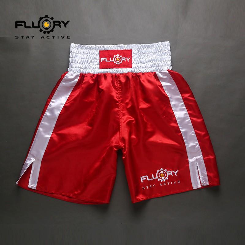 Men Muay Thai Boxing Shorts Satin Breathable Cycling Jersey Training Combat Fight Short Pants