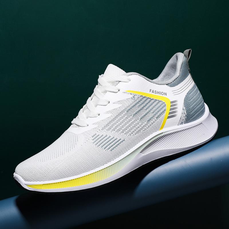 Spring Men's Shoes 2025 New Breathable Mesh Fly-woven Sports Shoes Men's Spring Breathable Versatile Casual Travel Shoes