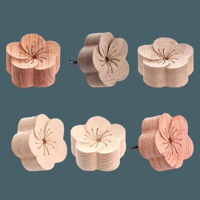 1PC Flower Shape For Sleep Essential Oil Aromatherapy Home Aroma Essential Oil Diffuser Wooden Diffused Wood Essential Oil