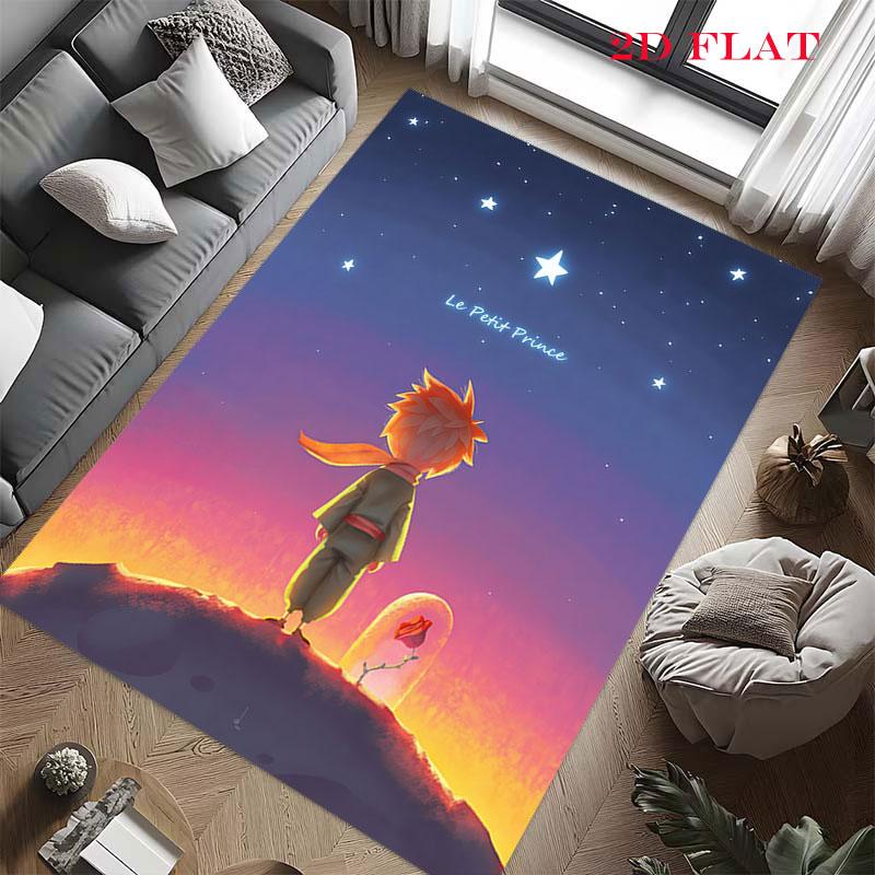 Little Prince Dew Carpet Rug for Living Room Bedroom Home Sofa Decoration,Kids play Nonslip Floor Mat