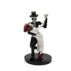 Resin Dancing Skeleton Couple Figurine Mini Funny Sugar Skull Couple Statue Decorative Dance Skeleton Figurine for Halloween