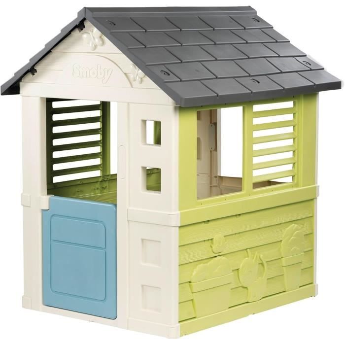 Smoby Life - Jolie Maison - Moderne Design - Port, Vinduer med persienner - Resirkulert materiale - Fra 2 år